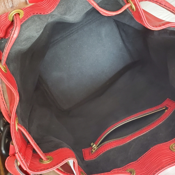 Louis Vuitton Red Epi Noe Large Bucket Bag Leather - Picture 14 of 16